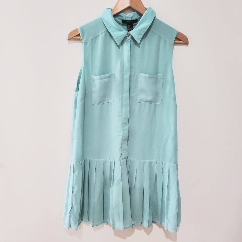 Forever21 mint green summer dress large